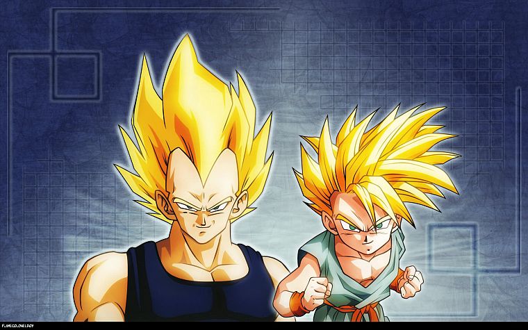 Vegeta, Trunks, Dragon Ball Z, Super Saiyan - desktop wallpaper