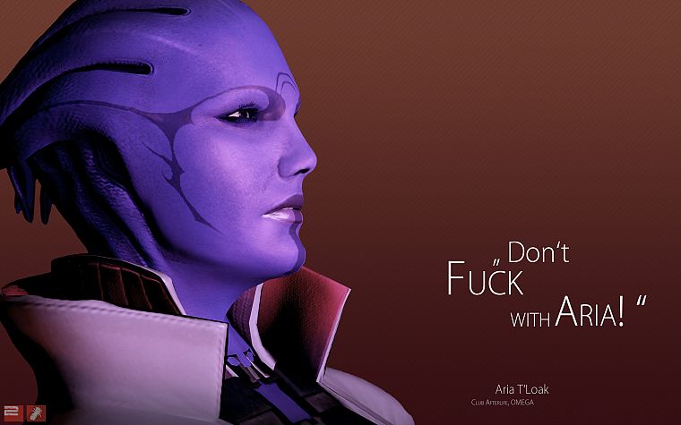 quotes, Mass Effect, Asari, Aria T'Loak - desktop wallpaper