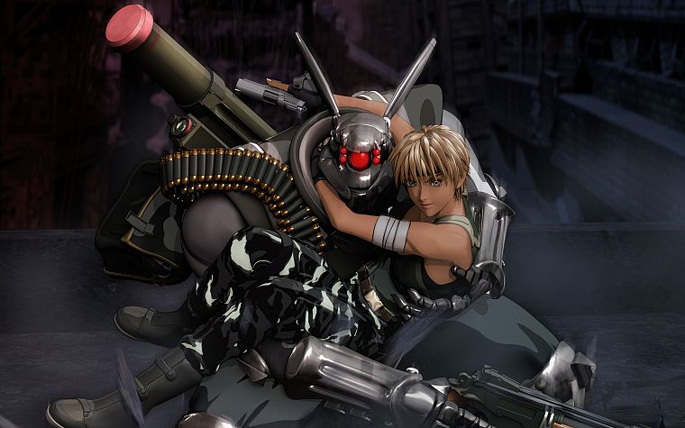 soldiers, Appleseed, robots, Android - desktop wallpaper