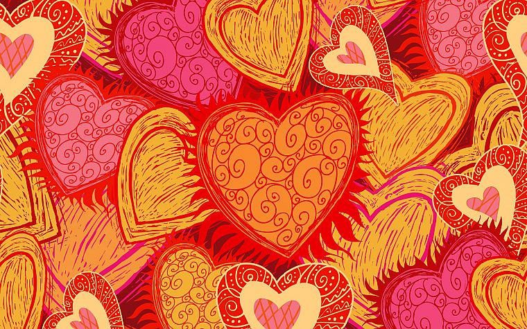 design, hearts - desktop wallpaper