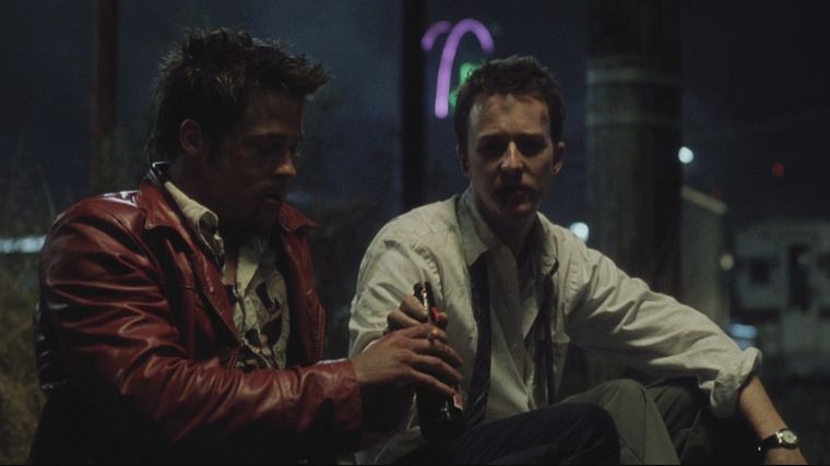 beers, Fight Club, Brad Pitt, Edward Norton, screenshots - desktop wallpaper
