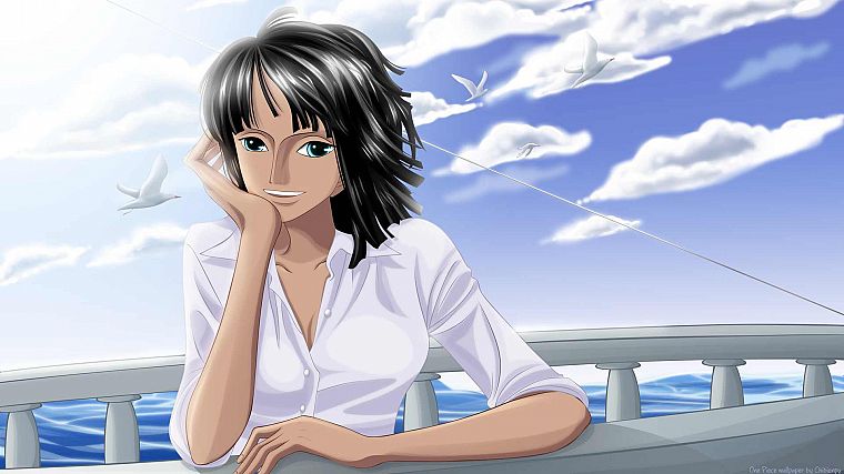 brunettes, One Piece (anime), Nico Robin - desktop wallpaper
