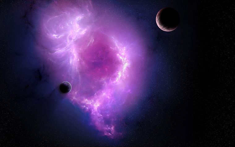 outer space, purple, nebulae - desktop wallpaper
