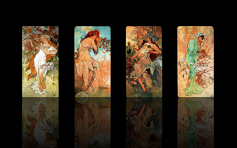 Alphonse Mucha, Art Nouveau - desktop wallpaper