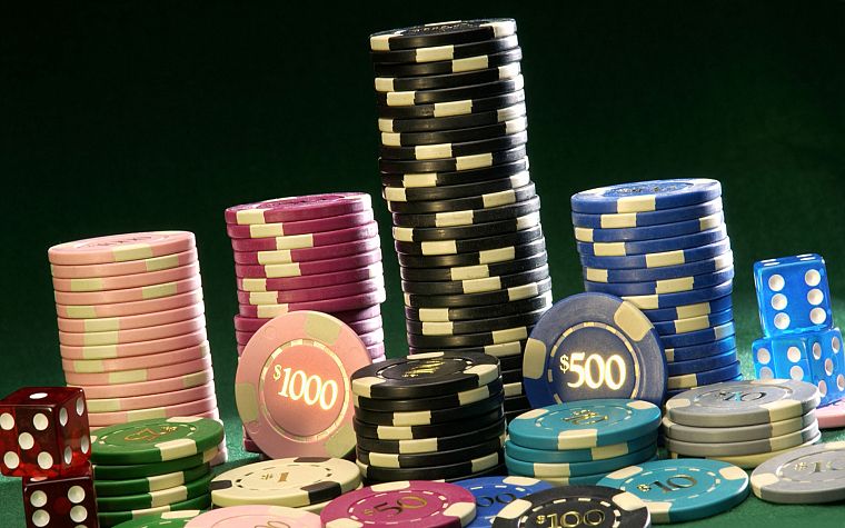 poker, poker chips - desktop wallpaper