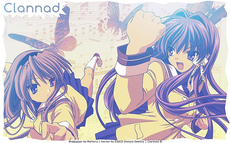Clannad, Sakagami Tomoyo, Fujibayashi Kyou - desktop wallpaper
