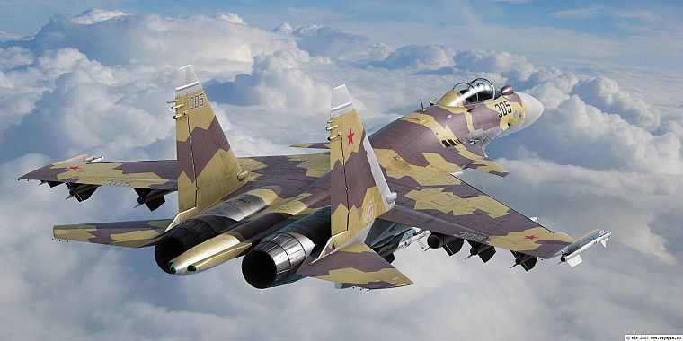 aircraft, planes, vehicles, Su-27 Flanker - desktop wallpaper