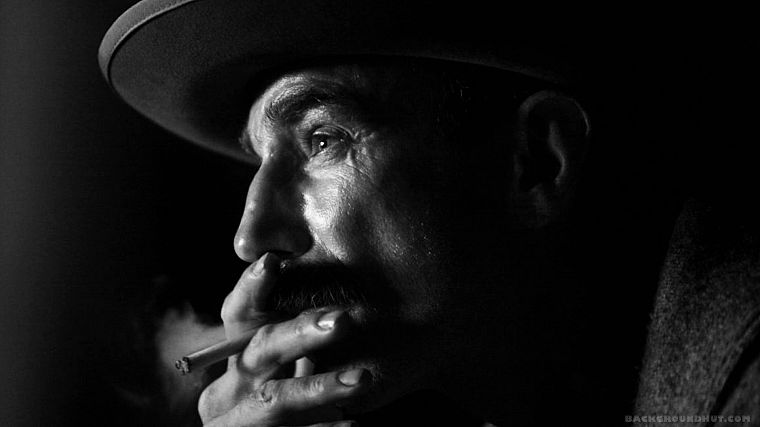 There Will Be Blood, monochrome, Daniel Day-Lewis, cigarettes, greyscale - desktop wallpaper