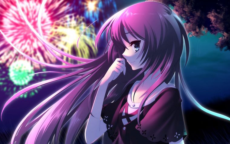 fireworks, Flyable Heart, anime, Itou Noiji - desktop wallpaper