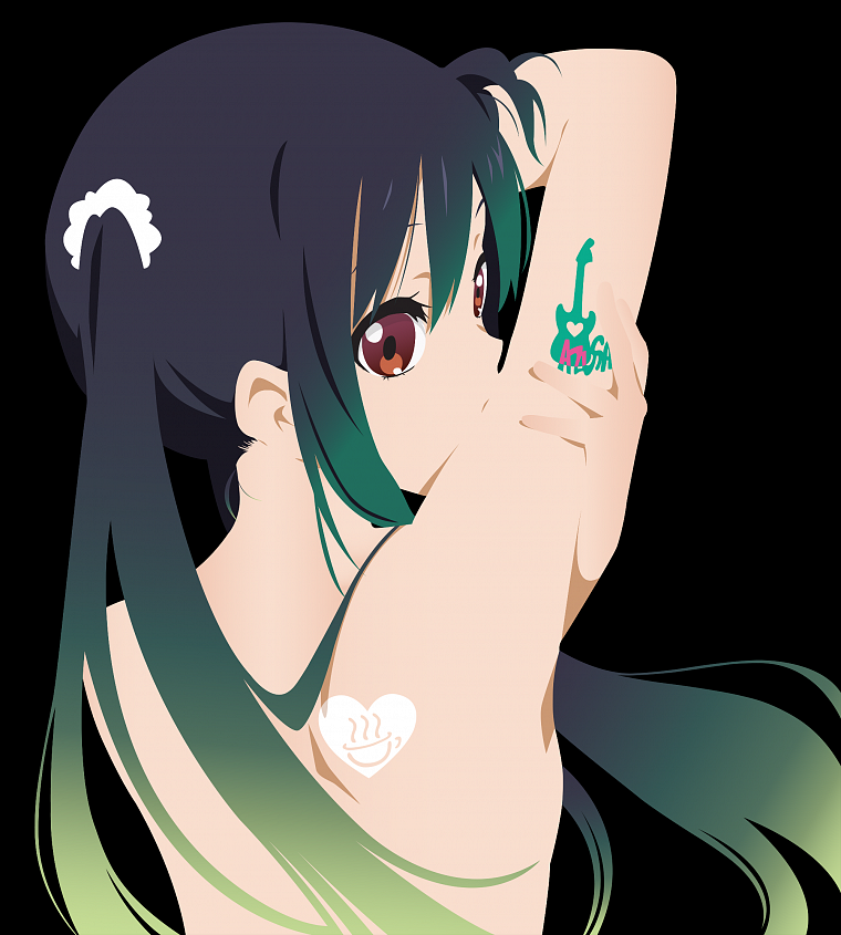 K-ON!, transparent, Nakano Azusa, anime girls, anime vectors - desktop wallpaper