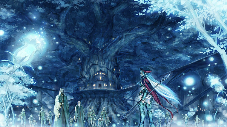 trees, Queens blade, elves, tree house - desktop wallpaper