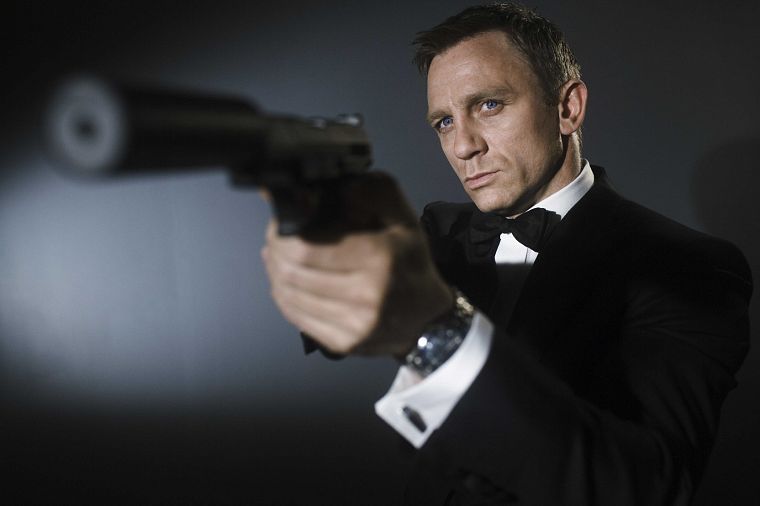 guns, men, James Bond, actors, Daniel Craig - desktop wallpaper