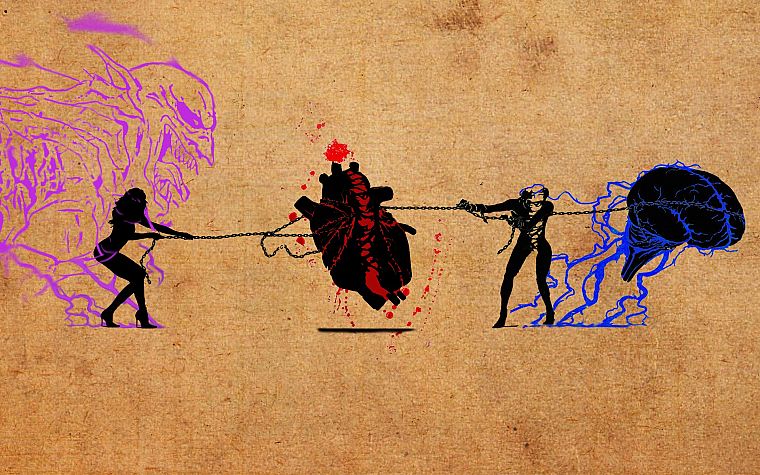women, fight, hearts, mind - desktop wallpaper