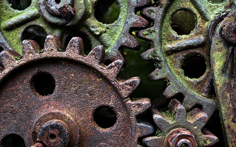 gears, rusted - desktop wallpaper