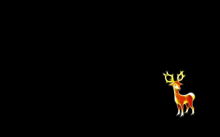 Pokemon, black background, Stanler - desktop wallpaper