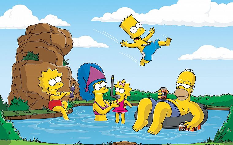 Homer Simpson, The Simpsons, Bart Simpson, Lisa Simpson, Marge Simpson, Maggie Simpson, Duff Beer - desktop wallpaper