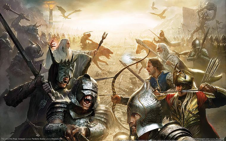 Gandalf, Sauron, The Lord of the Rings, Aragorn, battles, orcs, Saruman, Ents, Haldir - desktop wallpaper