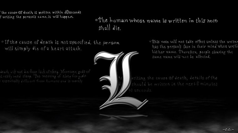 Death Note, L., anime - desktop wallpaper