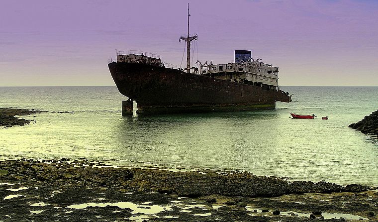 landscapes, ships, wrecks, shipwrecks, vehicles - desktop wallpaper