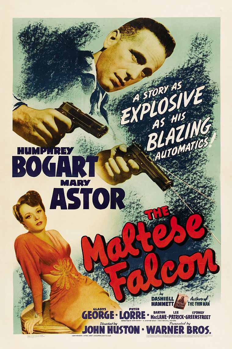 Humphrey Bogart, movie posters, The Maltese Falcon - desktop wallpaper