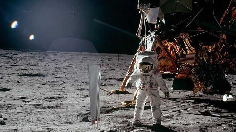 outer space, Moon, NASA, astronauts - desktop wallpaper