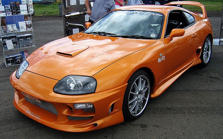 cars, orange, Toyota Supra - desktop wallpaper