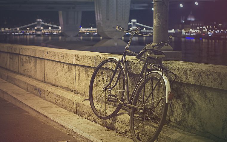bicycles, bridges, urban, chains, Duna, chain bridge - desktop wallpaper