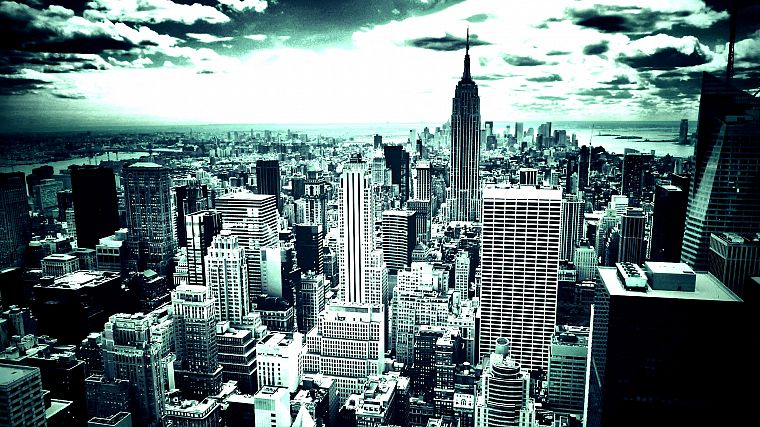 cityscapes, skylines, architecture, buildings, New York City, skyscrapers - desktop wallpaper