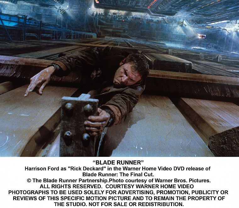 Blade Runner, hanging, Harrison Ford, ledge - desktop wallpaper