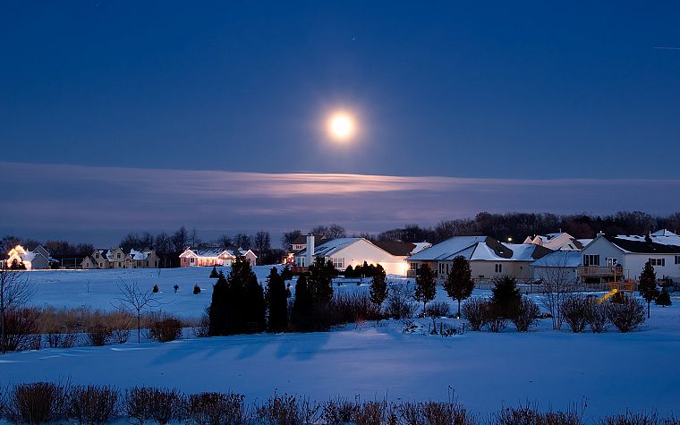 landscapes, Moon, December - desktop wallpaper