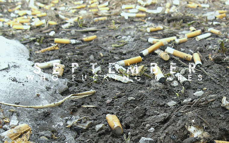 dirt, September, cigarettes - desktop wallpaper