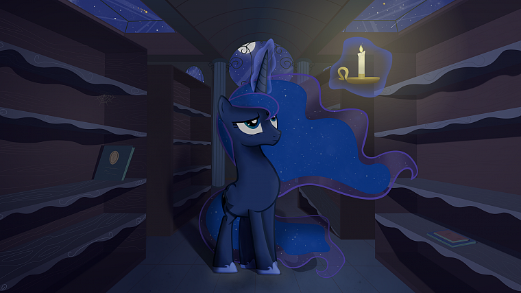 night, My Little Pony, ponies, Princess Luna, My Little Pony: Friendship is Magic - desktop wallpaper