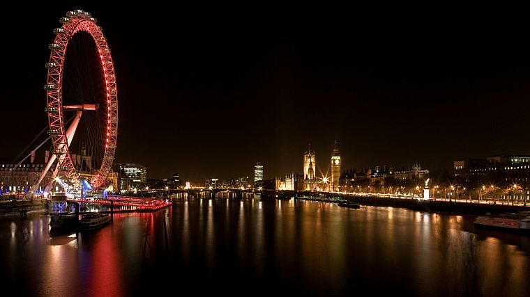 cityscapes, London, buildings, London Eye - desktop wallpaper