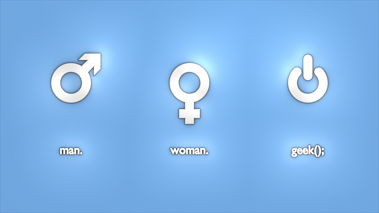 women, geek, symbol, men - desktop wallpaper