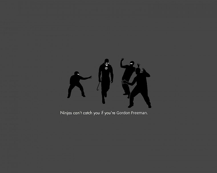 Gordon Freeman, ninjas cant catch you if - desktop wallpaper