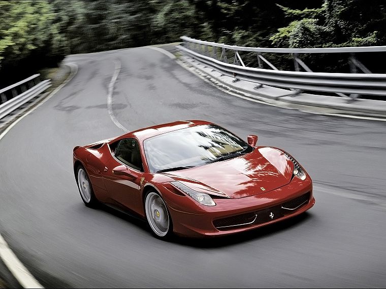 red, cars, front, supercars, Ferrari 458 Italia - desktop wallpaper