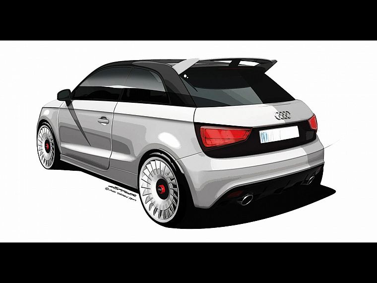 design, sketches, vehicles, Audi A1, Quattro - desktop wallpaper