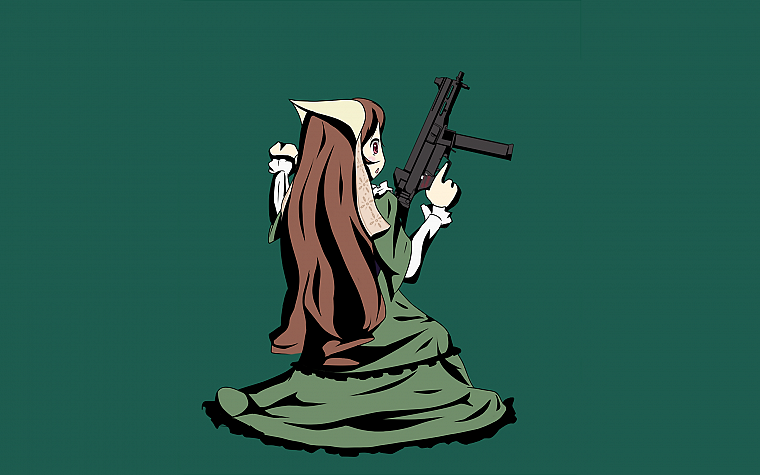 guns, Rozen Maiden, desu, Suiseiseki, simple background - desktop wallpaper