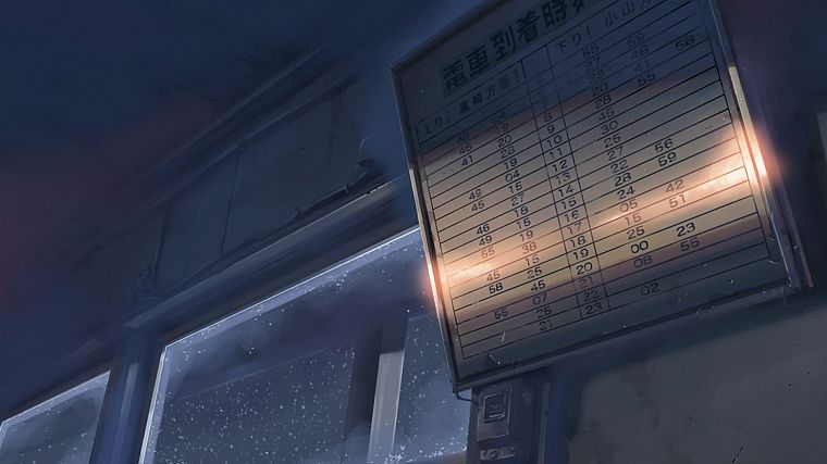 Makoto Shinkai, train stations, 5 Centimeters Per Second - desktop wallpaper