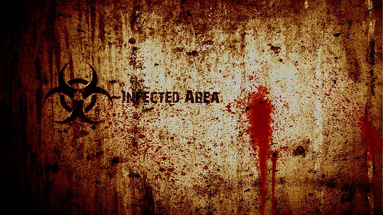 blood, biohazard, grunge - desktop wallpaper