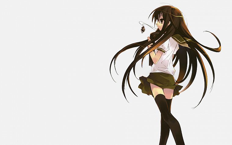 Shakugan no Shana, skirts, long hair, Shana, Noiji Itou, anime girls - desktop wallpaper