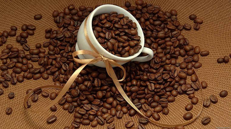 coffee, coffee beans, 3D - desktop wallpaper
