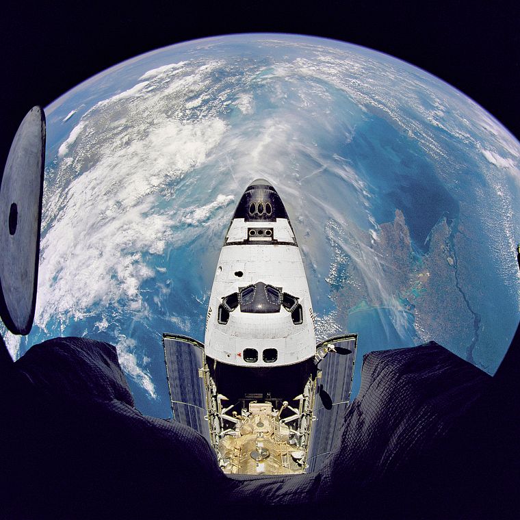 outer space, Earth, Space Shuttle, NASA, orbit - desktop wallpaper
