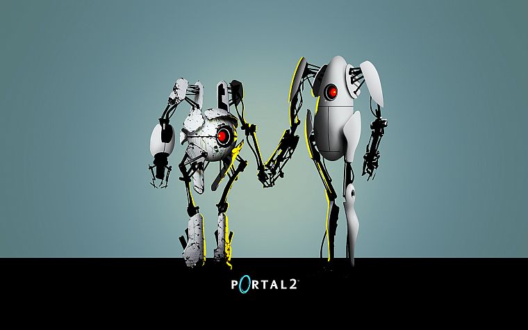 robots, Portal 2 - desktop wallpaper