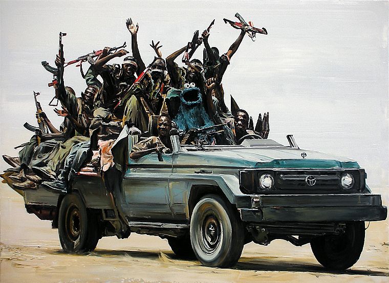 pirates, Toyota, Somalia, Cookie Monster, vehicles, African, AK-47 - desktop wallpaper