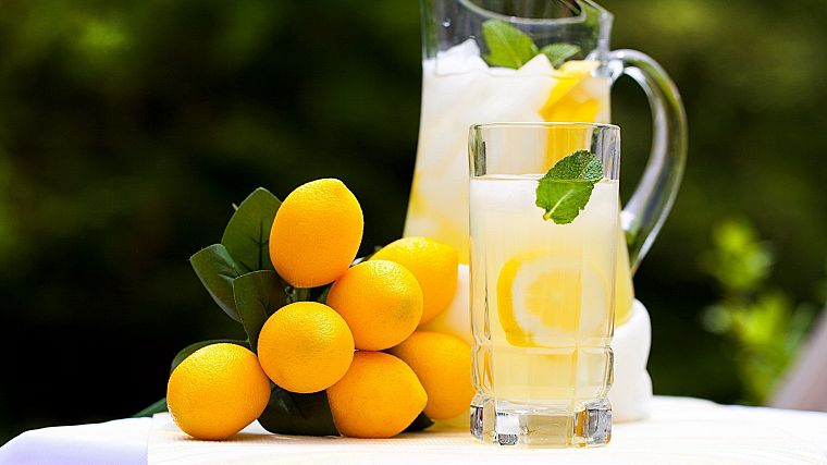 fruits, drinks, lemons - desktop wallpaper