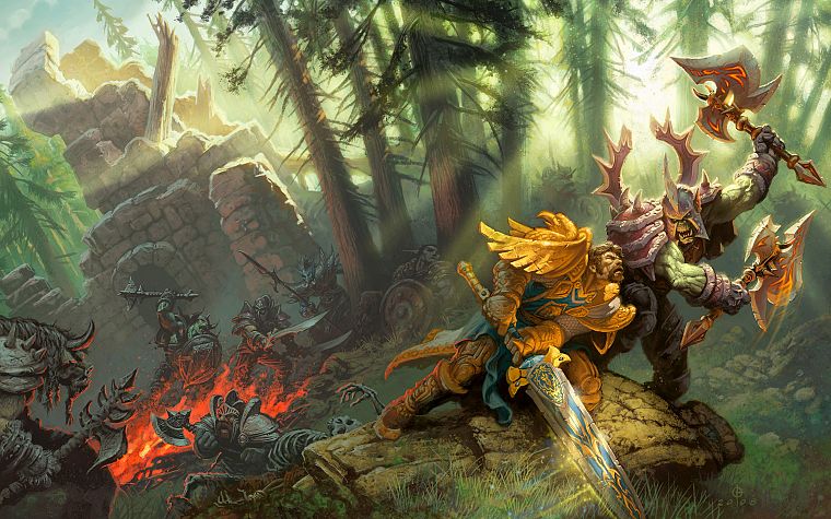 video games, World of Warcraft, orc, troll - desktop wallpaper