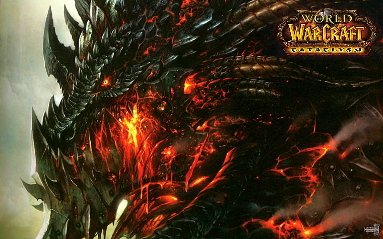 dragons, World of Warcraft, deathwing, Blizzard Entertainment, World of Warcraft: Cataclysm, blizzard - desktop wallpaper