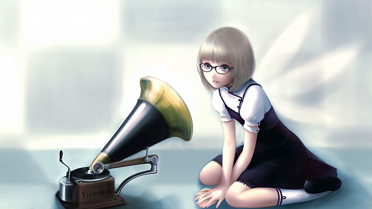 glasses, meganekko, anime girls - desktop wallpaper