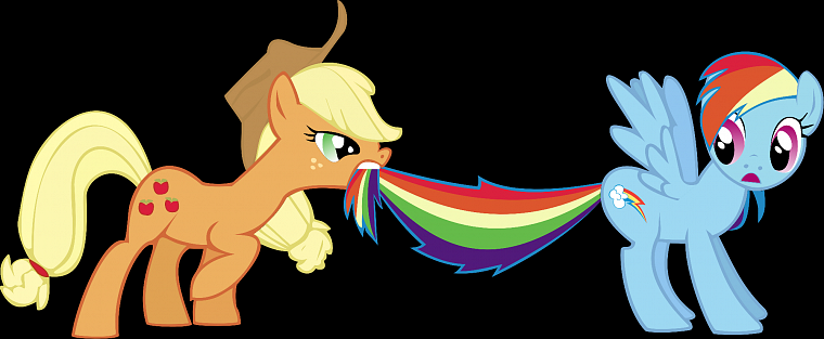 My Little Pony, Rainbow Dash, Applejack - desktop wallpaper